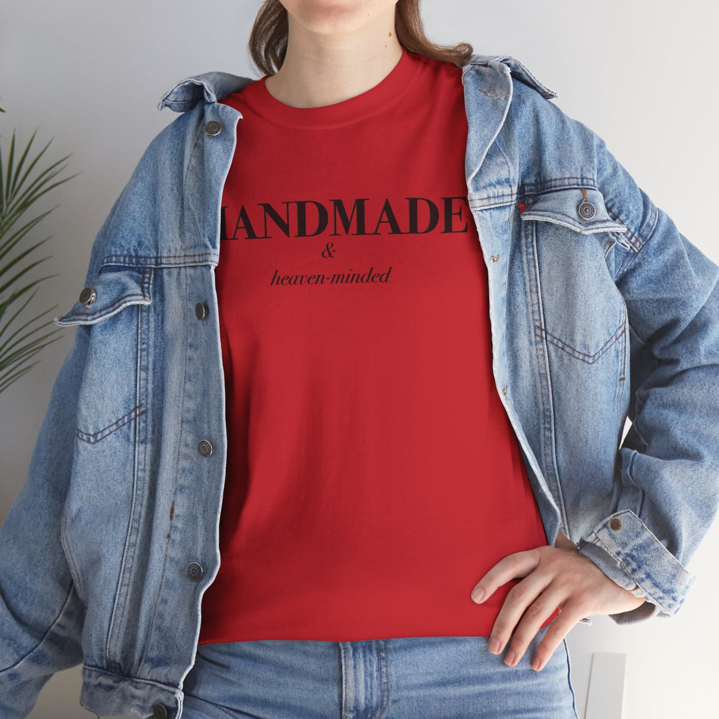 Handmade & Heaven-minded Unisex Heavy Cotton Tee- Minimal Faith Inspired Shirt