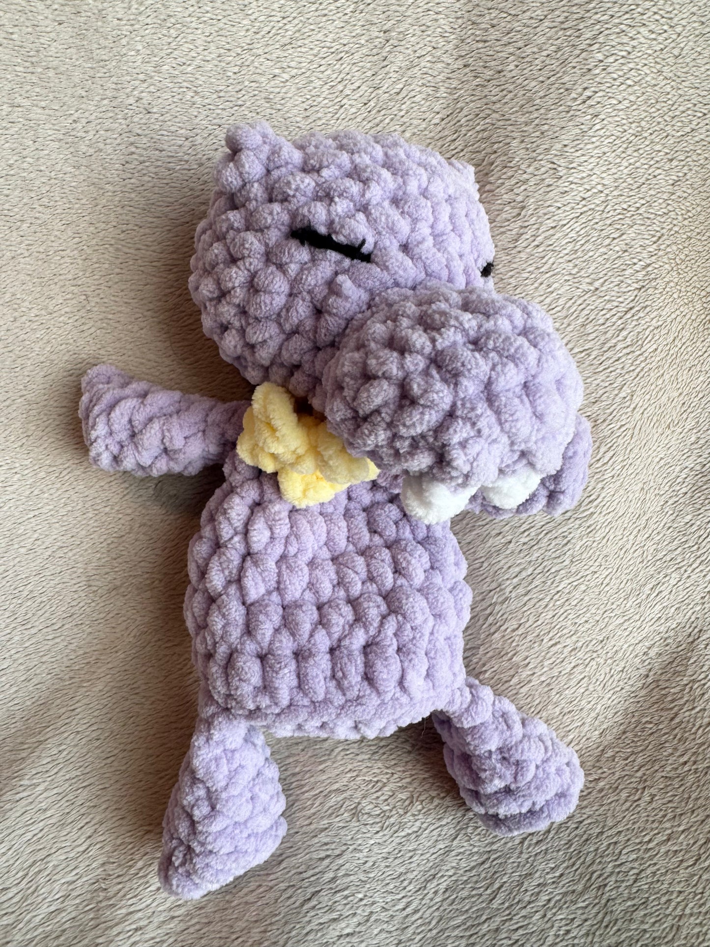 Crochet Hippo Plushie | Safari Kids Toy