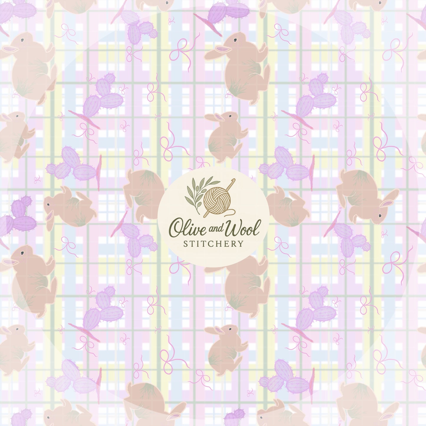 Desert Bunny Bloom Seamless Pattern