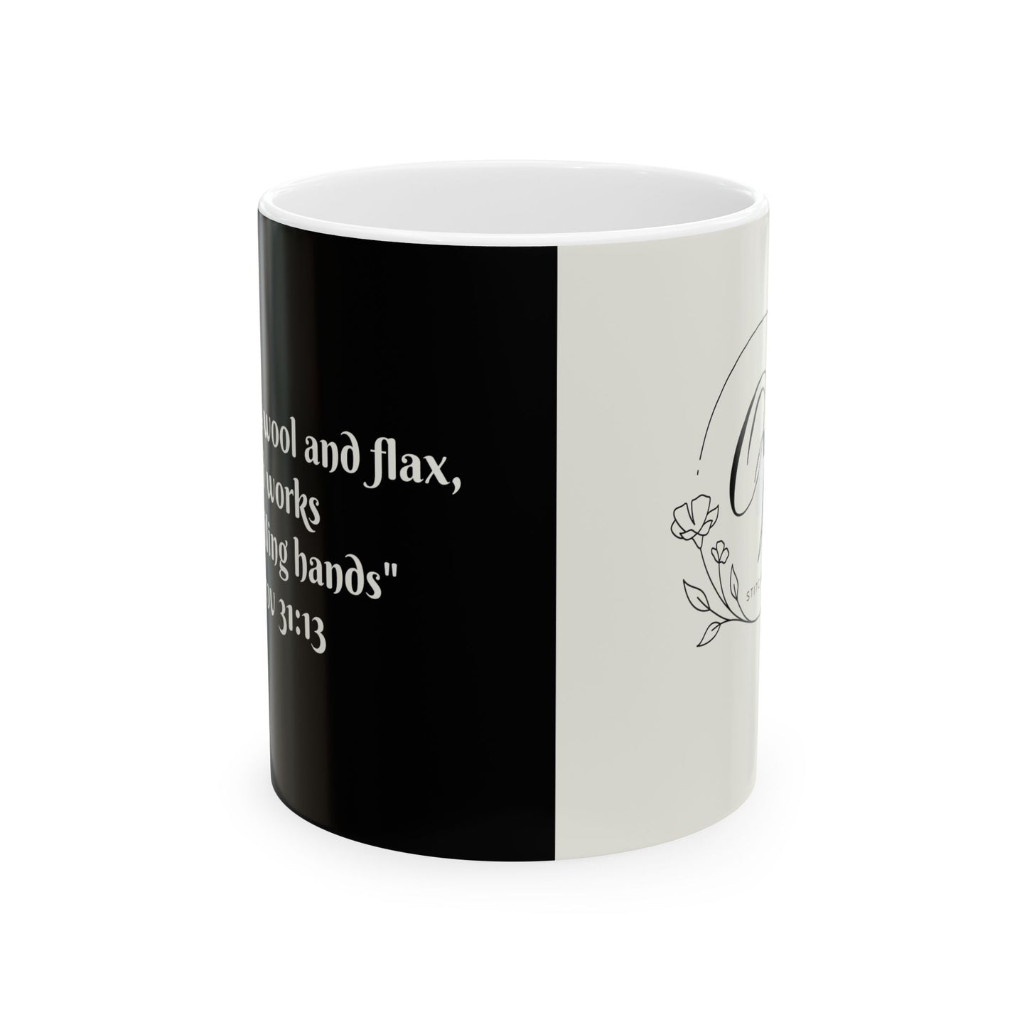 Olive and Wool Scripture Ceramic Mug, (11oz, 15oz)