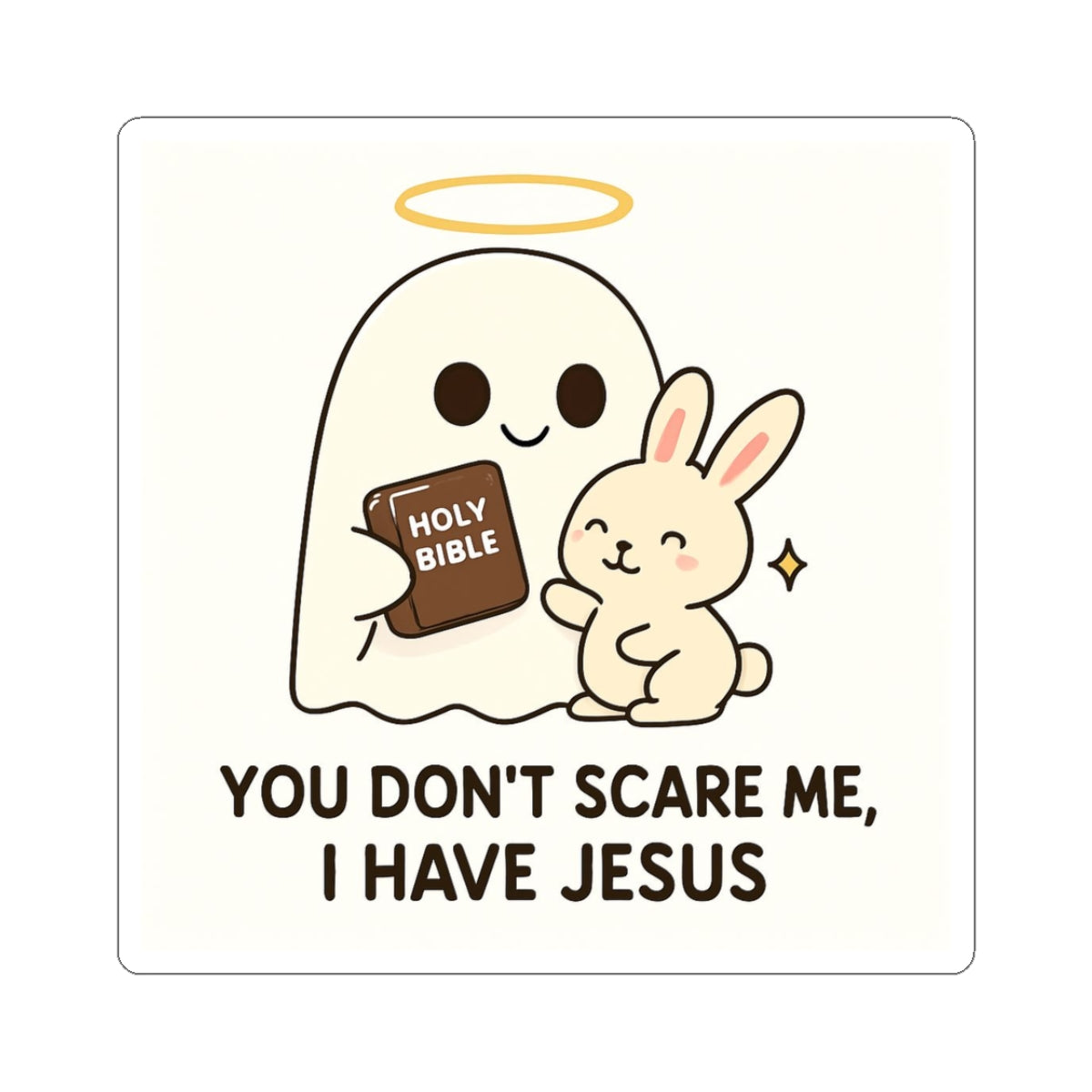 Holy Ghost & Friend Kiss Cut Sticker
