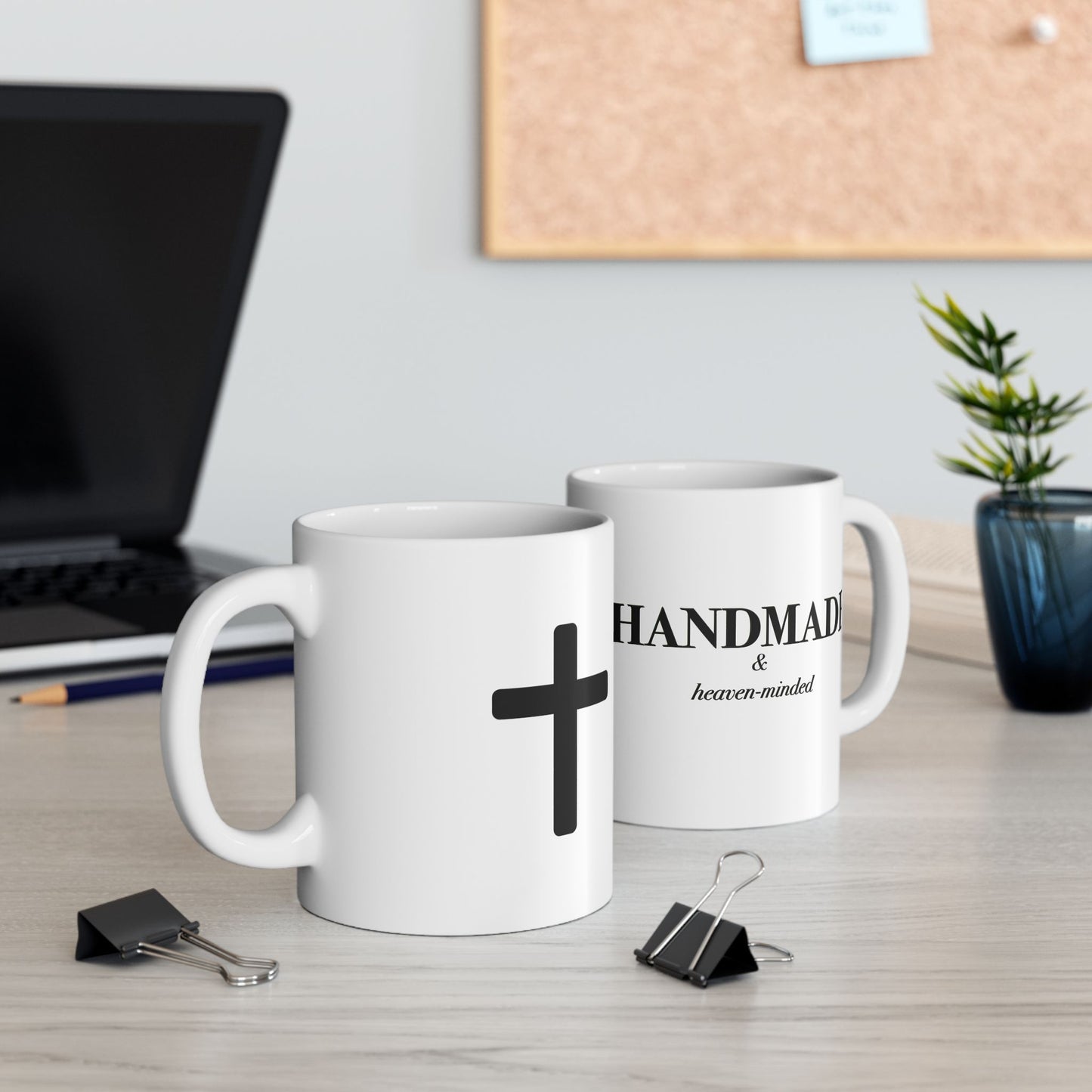 Handmade & Heaven-Minded Ceramic Mug (11oz, 15oz)