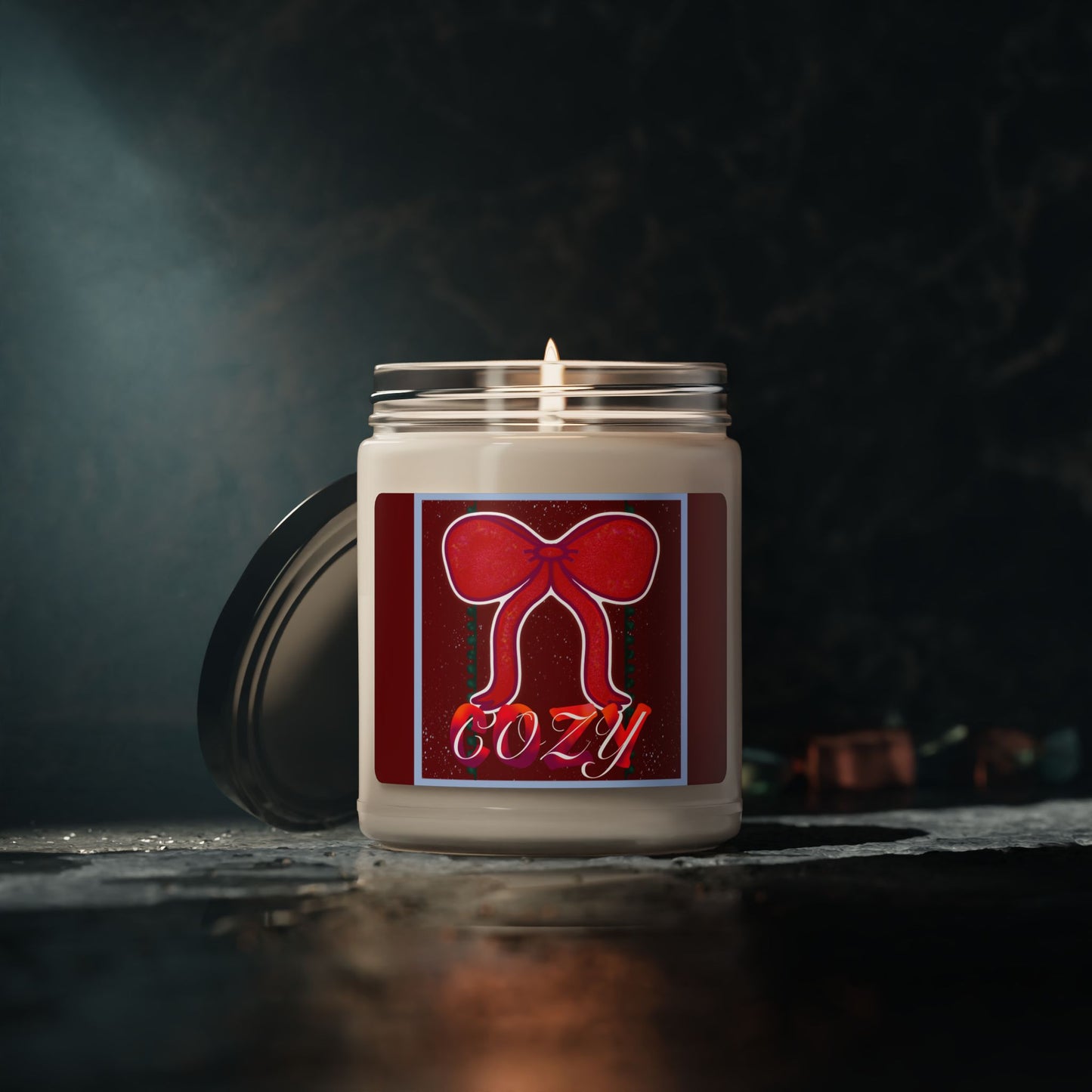 Crimson & Cozy Scented Soy Candle — 9oz