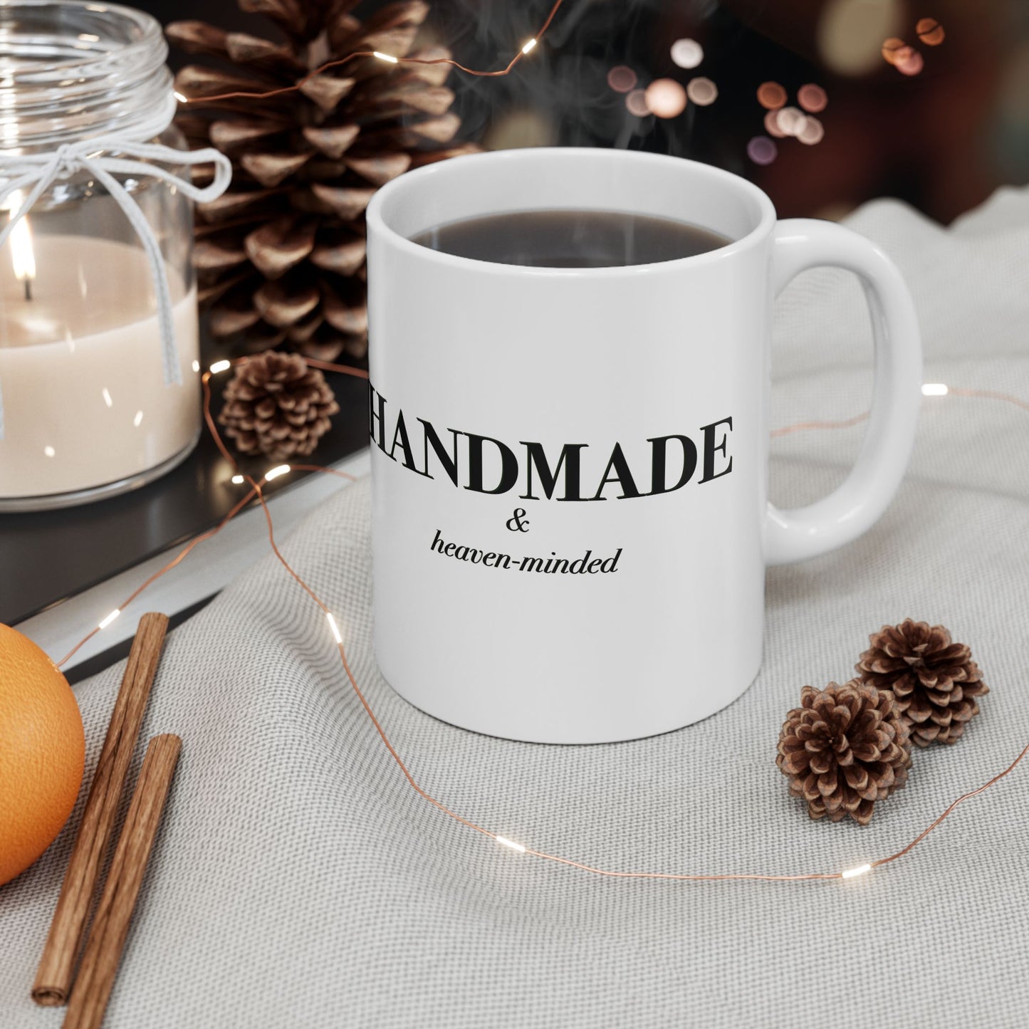 Handmade & Heaven-Minded Ceramic Mug (11oz, 15oz)