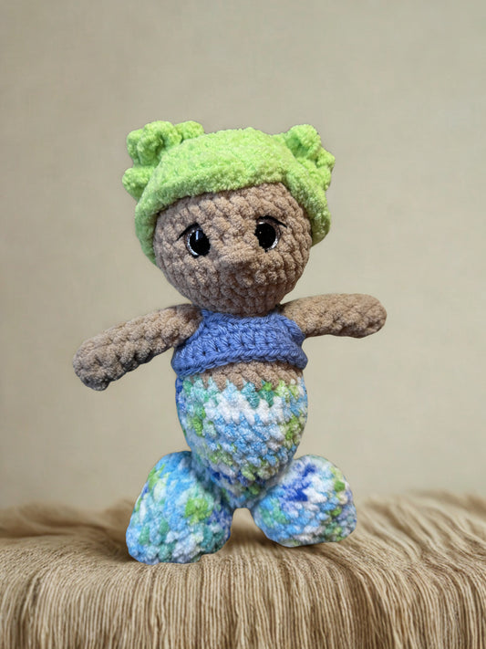 Mermaid Plush | Kiwi Handmade Crochet Mermaid Doll