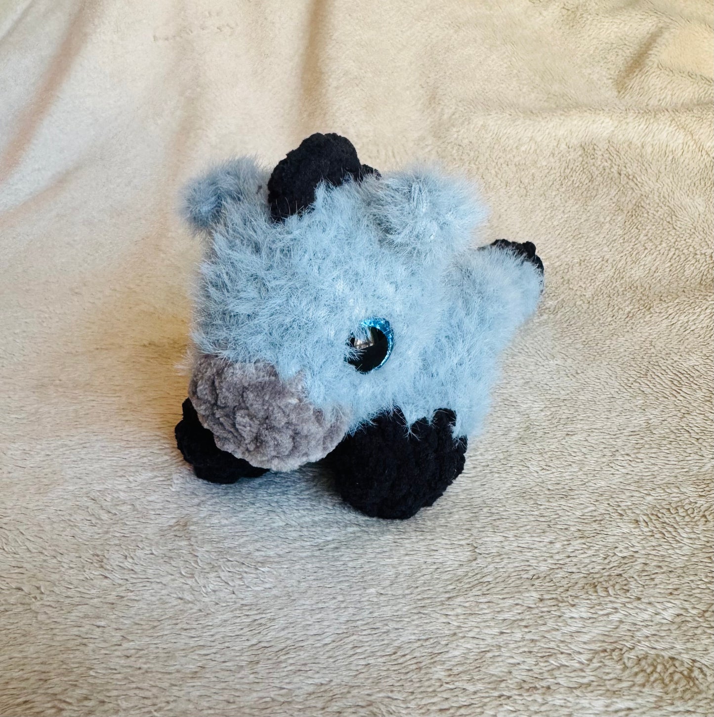 Fuzzy Donkey Plush | Crochet Farm Animal | Bible Toy for Kids