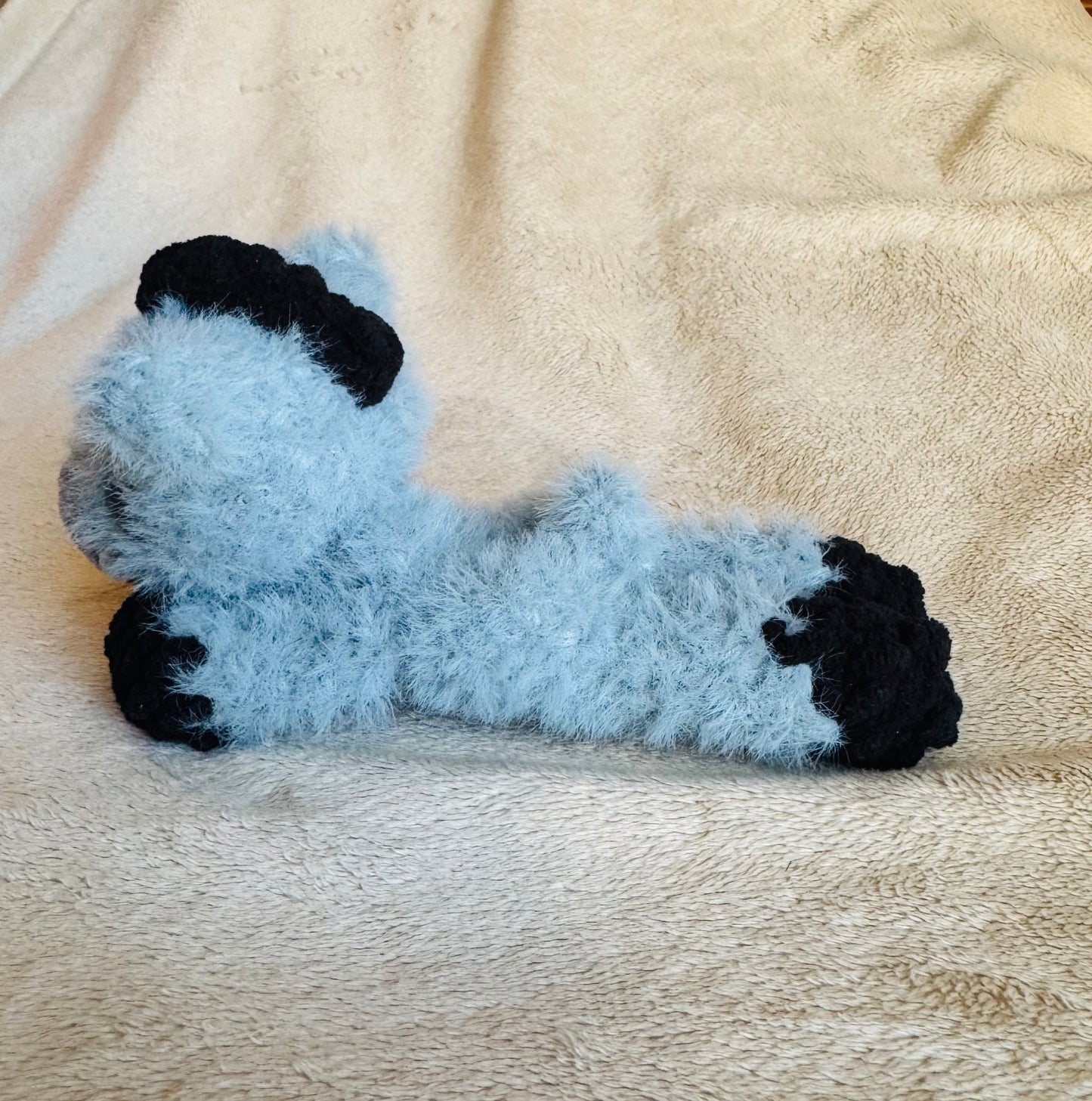 Fuzzy Donkey Plush | Crochet Farm Animal | Bible Toy for Kids