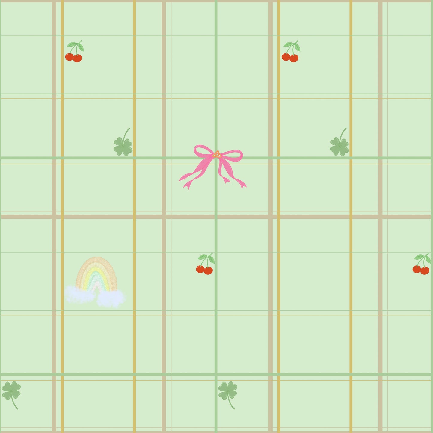 Coquette Clovers | Digital Seamless Pattern Bundle | St. Patrick’s Day Spring Design