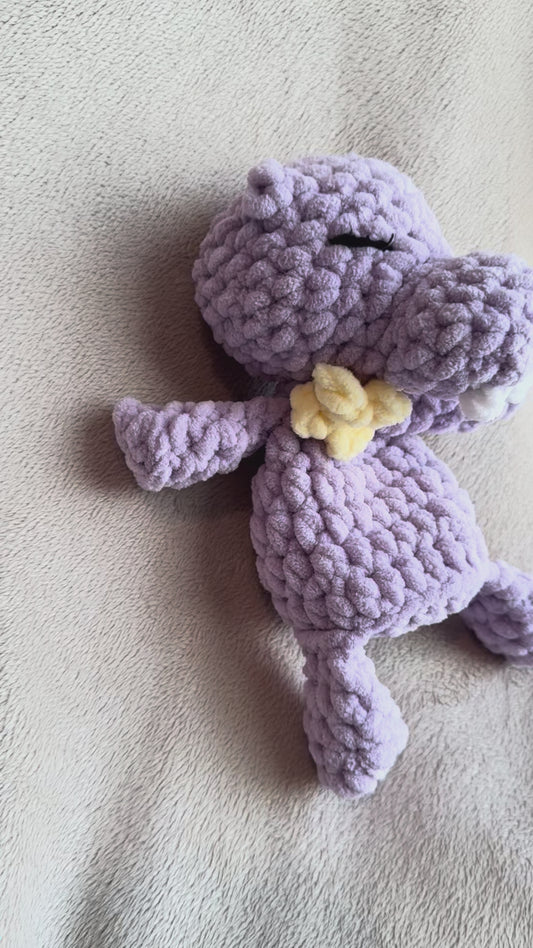 Crochet Hippo Plushie | Safari Kids Toy